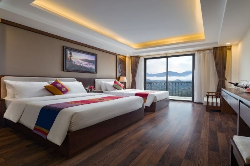 The View Sapa Hotel sở hữu hệ thống phòng view núi đẹp chất ngất với giá cả vô cùng phải chăng
